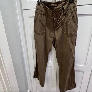 Soft Surroundings Soft Tencel Olive/Army Green Cargo Ankle Pants Size PM